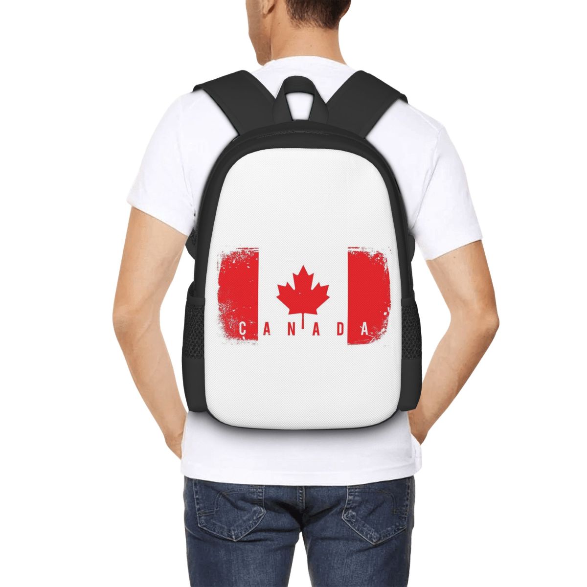 Women Bags Canada - Canada Flag Student Backpack School Bag