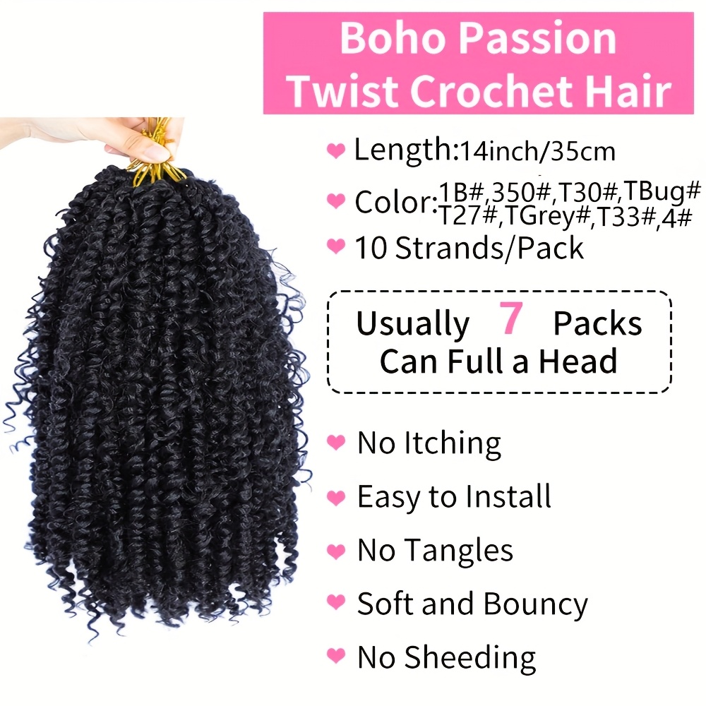 Passion Twist Hair 10 inch Boh - Women Bags Pack recension och pris
