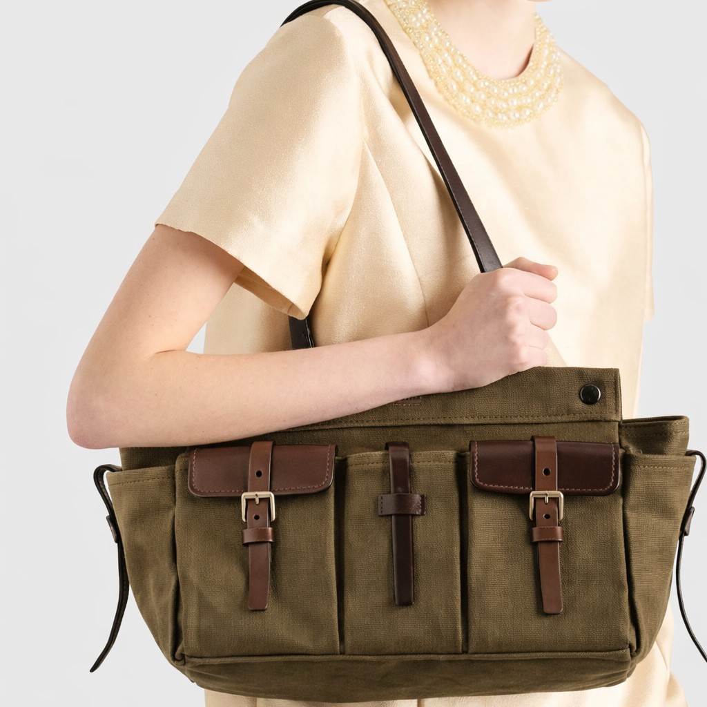 Canvas Handbag for Women Shoul - Women Bags Green recension och pris