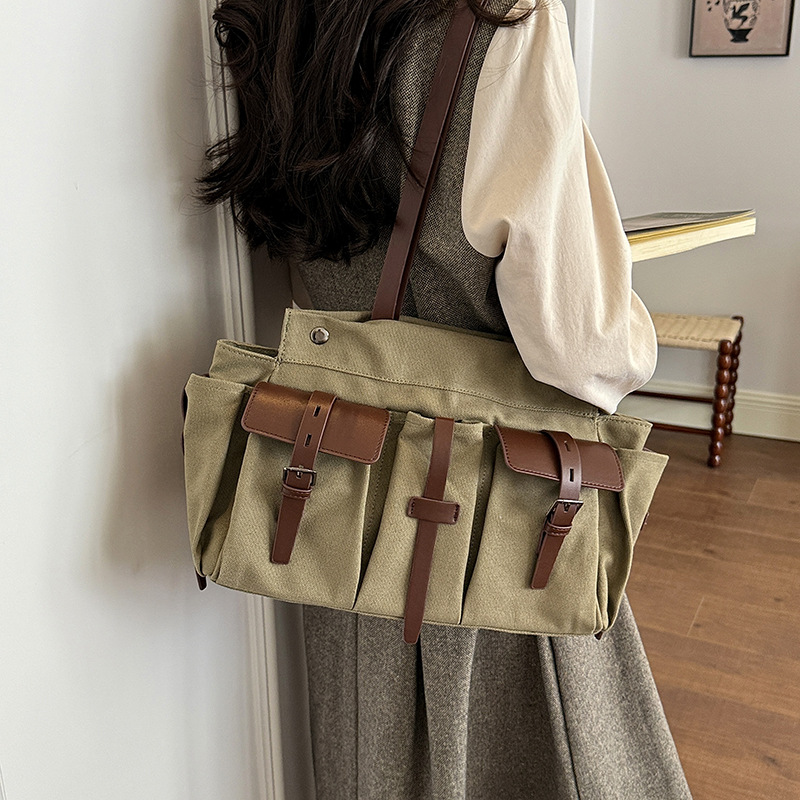 Canvas Handbag for Women Shoul - Women Bags Green recension och pris