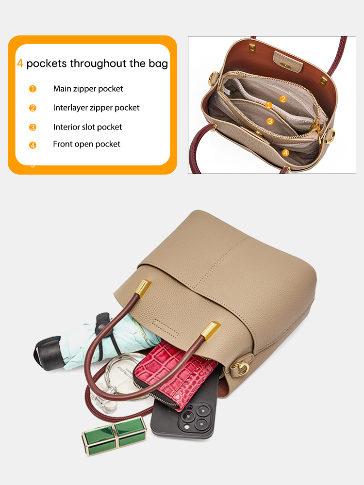 Zency Genuine Leather Top Qual - Women Bags Green recension och pris