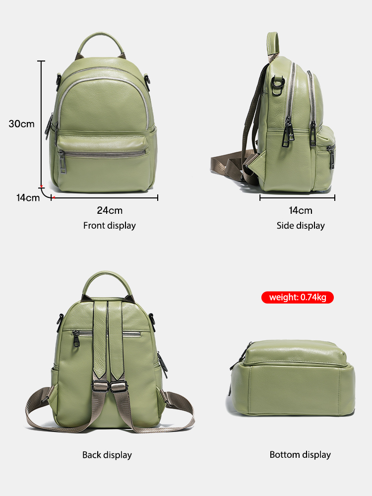 Zency Women Leather Backpack K - Women Bags Green recension och pris