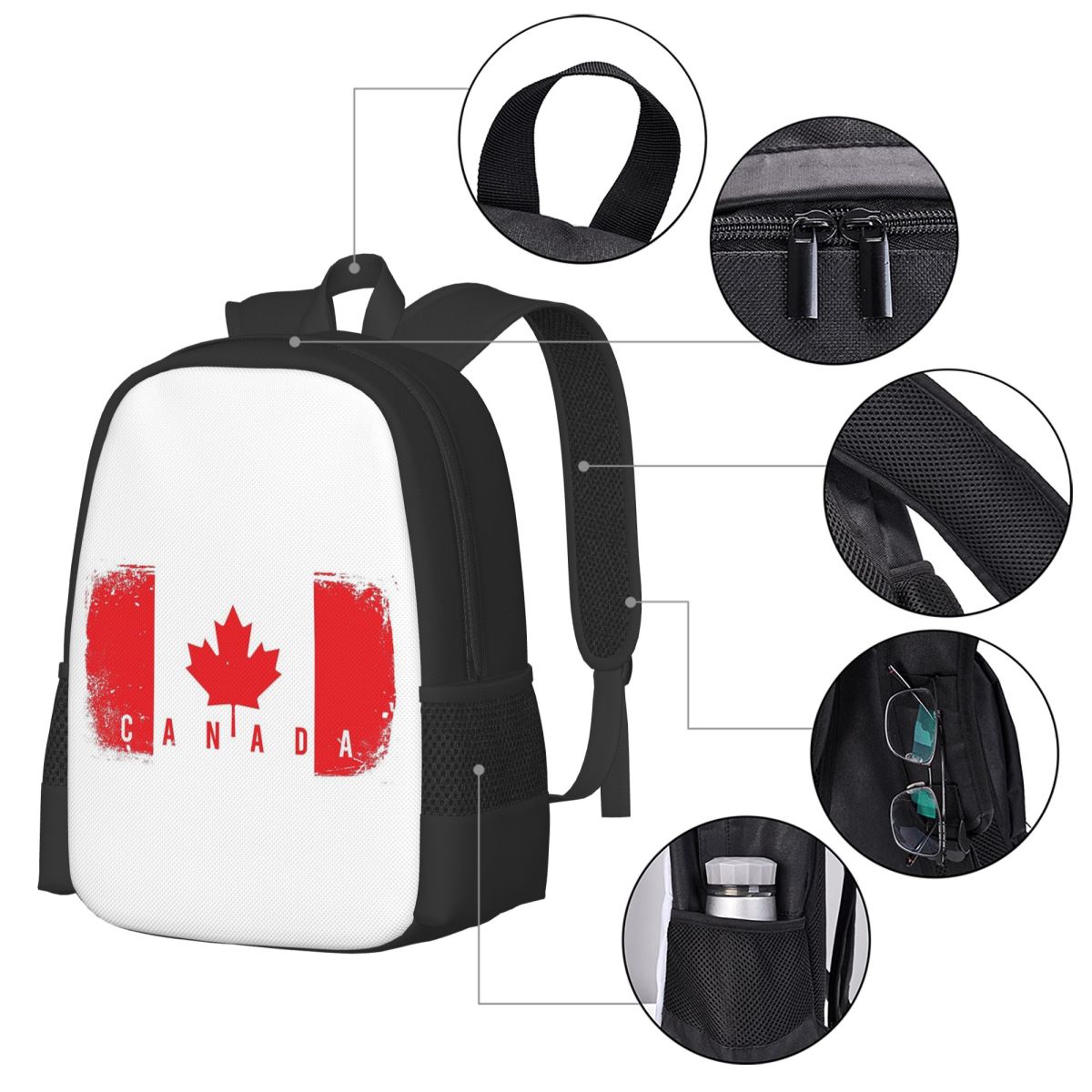 Canada Flag Student Backpack S - Women Bags Canada recension och pris