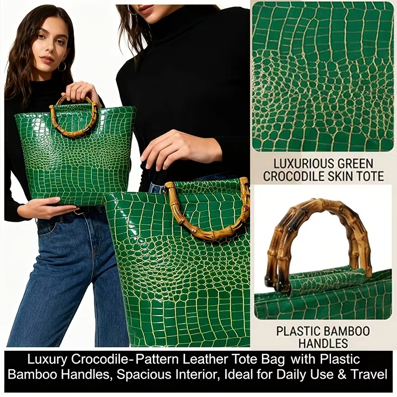 High-end faux leather emerald  - Women Bags Green recension och pris