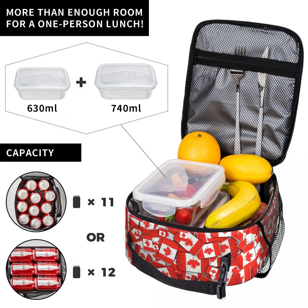 Canada Flag Pattern Insulated  - Women Bags Canada recension och pris