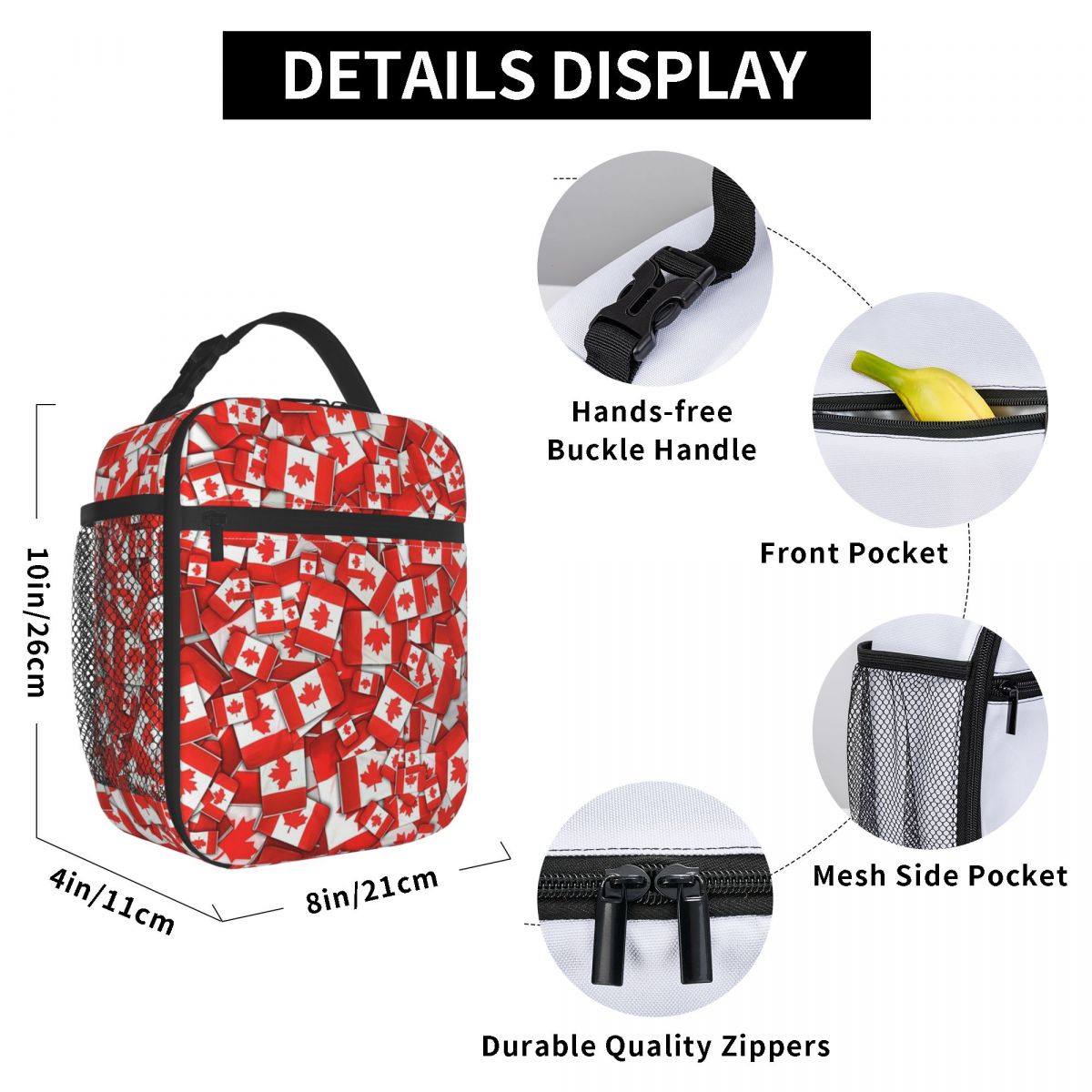 Canada Flag Pattern Insulated  - Women Bags Canada recension och pris