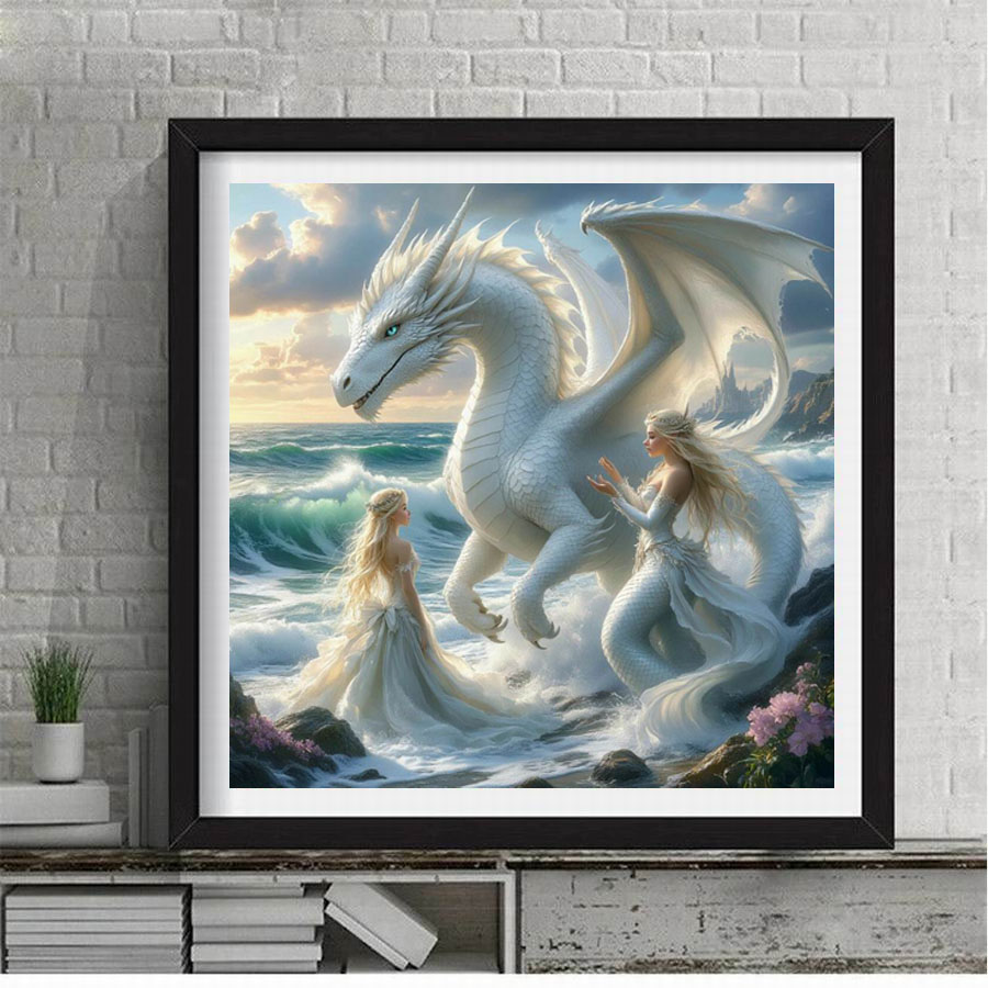 Woman and White Dragon Diy Dia - Women'S Bags New Collection recension och pris