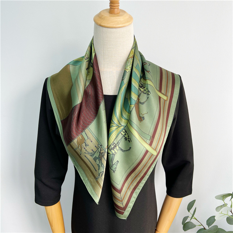 65CM Green Silk Scarf Luxury D - Women Bags Green recension och pris