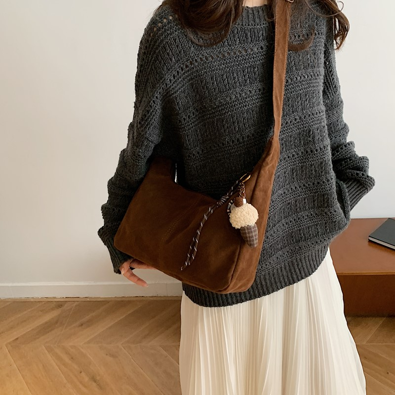 Faux Suede Solid Color Shoulde - Women Bags Branded Sale recension och pris